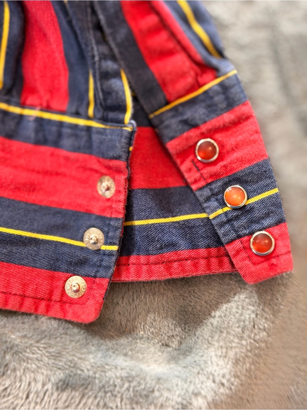 Wrangler Red Navy Striped snap - down Shirt - Picture 10 of 12